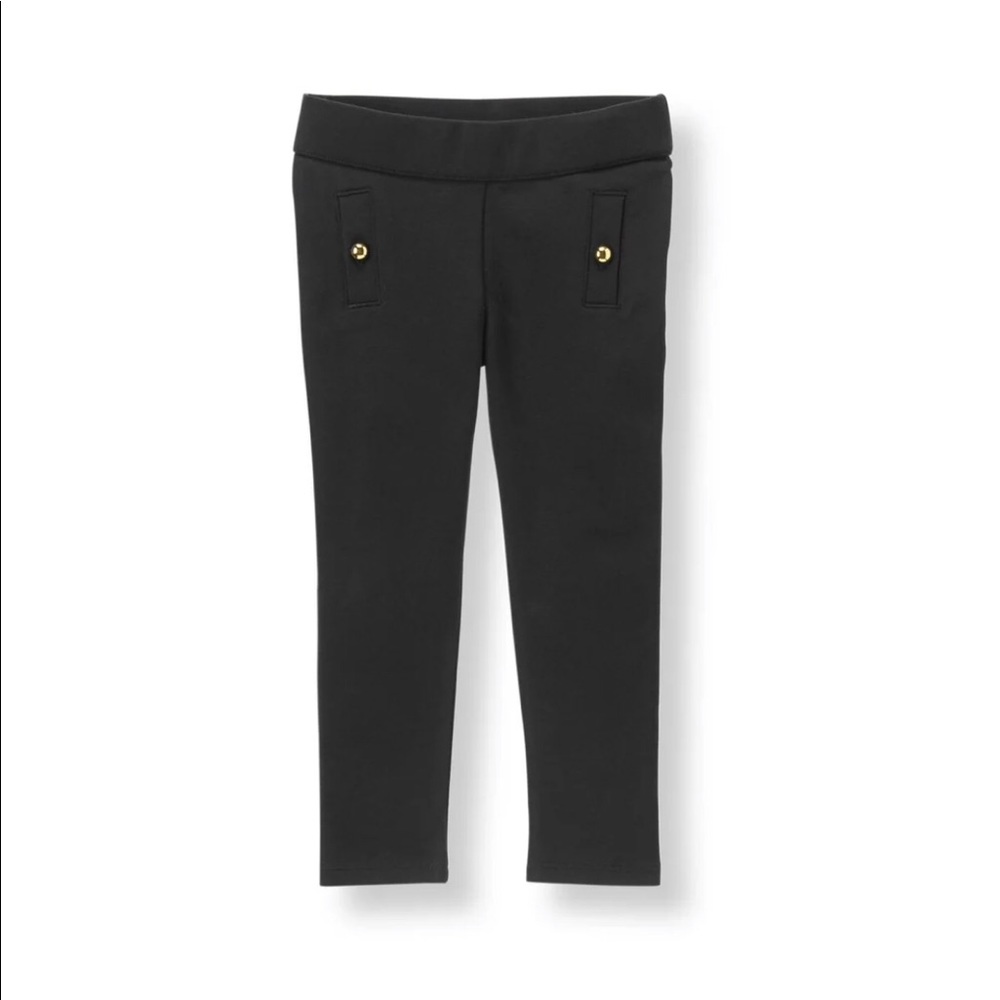 Janie & Jack Black Gold Button Pants